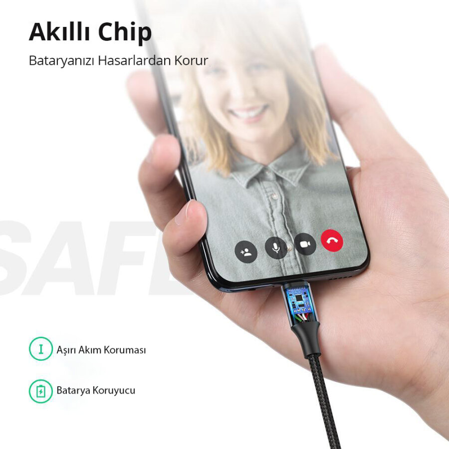 Ugreen Premium Micro USB Şarj ve Data Kablosu Siyah 1.5 Metre - 3