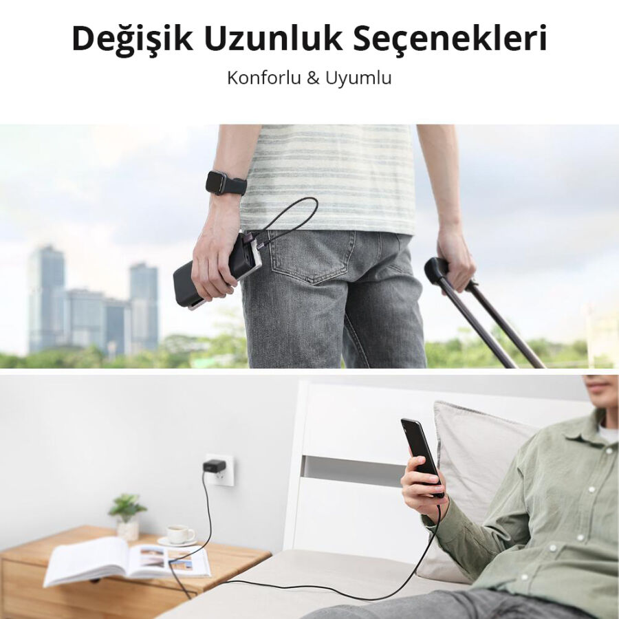 Ugreen Premium Micro USB Şarj ve Data Kablosu Siyah 1.5 Metre - 5
