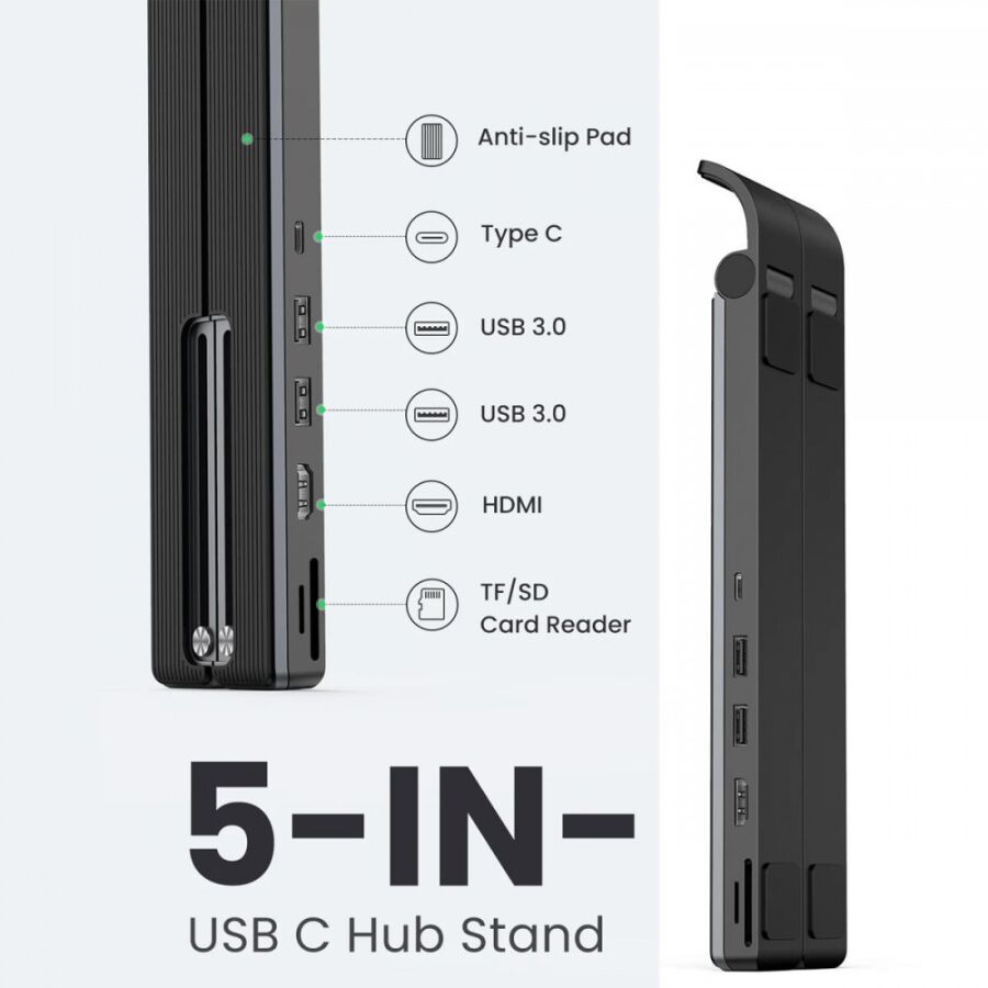 Ugreen Type-C USB 3.0 HDMI TF SD Dönüştürücülü Notebook Standı - 2
