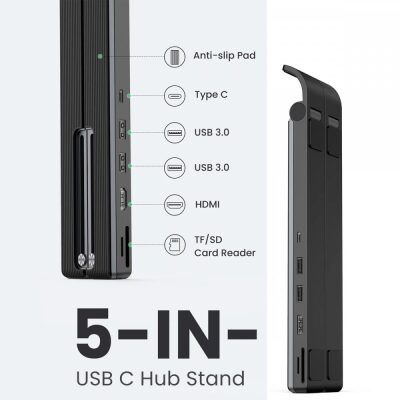 Ugreen Type-C USB 3.0 HDMI TF SD Dönüştürücülü Notebook Standı - 2
