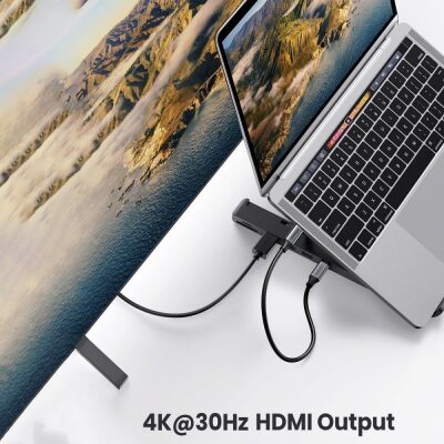 Ugreen Type-C USB 3.0 HDMI TF SD Dönüştürücülü Notebook Standı - 4