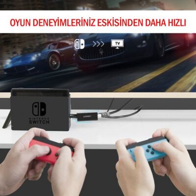 Ugreen USB 3.0 PC Mac Konsol Tv Box Ethernet Adaptörü Beyaz - 4