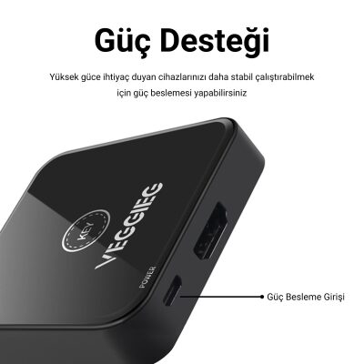 VegGieg 1 Giriş 2 Çıkış / 2 Giriş 1 Çıkış Çift Yönlü 4K HDMI 2.0 Switch - 4
