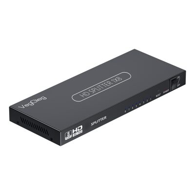 Veggieg 1080P Full HD 1 Giriş 8 Çıkış HDMI Splitter Görüntü Çoklayıcı Ayırıcı Bölücü Adaptör