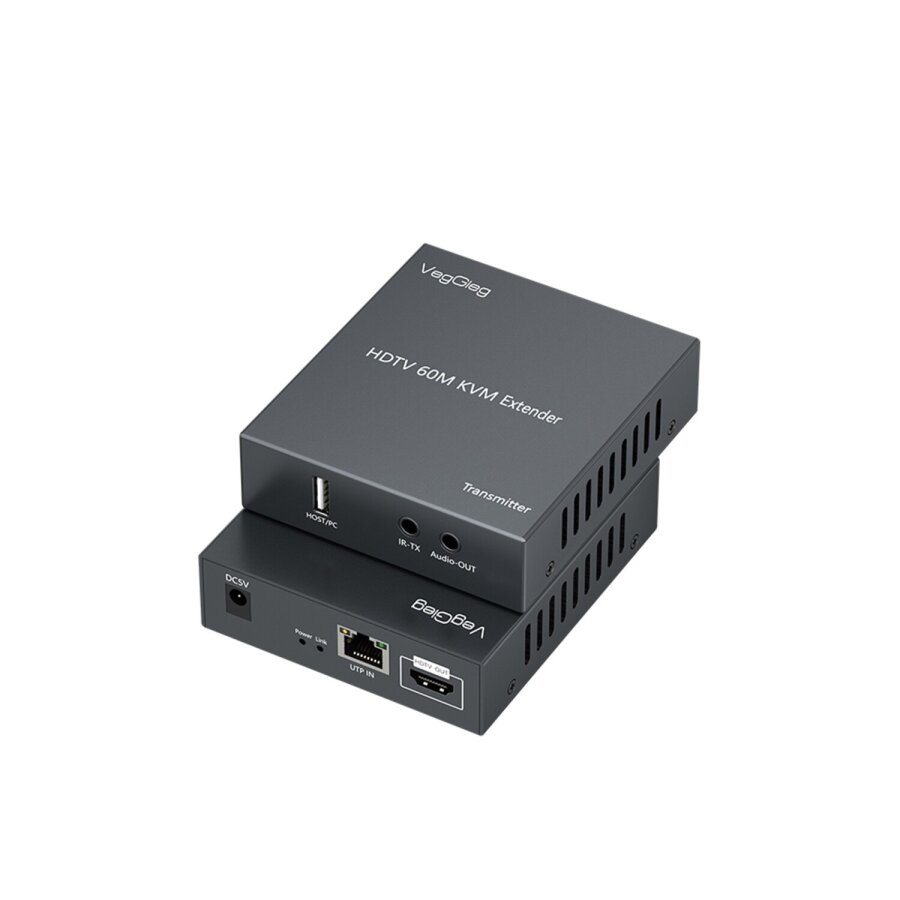 VegGieg 1080P Full HD 60Hz HDMI KVM Extender 60 Metre CAT5E/6 HDMI Menzil Genişletici Uzatıcı - 1