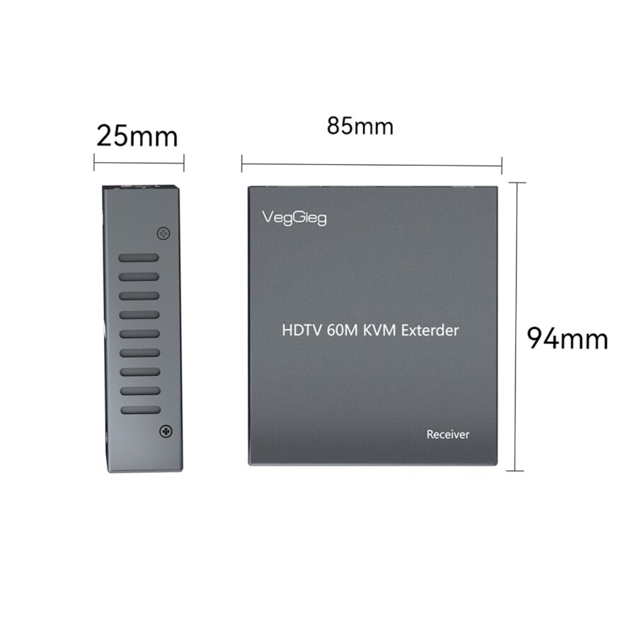 VegGieg 1080P Full HD 60Hz HDMI KVM Extender 60 Metre CAT5E/6 HDMI Menzil Genişletici Uzatıcı - 6