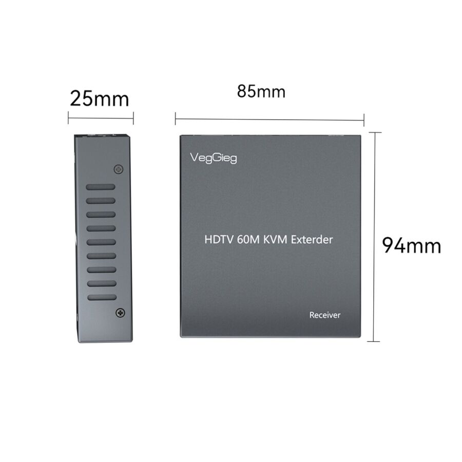 VegGieg 1080P Full HD 60Hz HDMI KVM Extender 60 Metre CAT5E/6 HDMI Menzil Genişletici Uzatıcı - 6