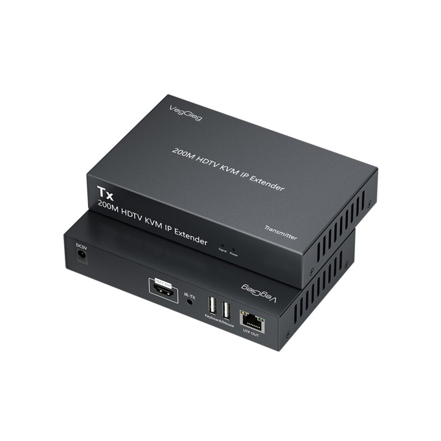 VegGieg 1080P Full HD 60Hz HDMI KVM IP Extender 200 Metre CAT5E ve 6 HDMI Menzil Genişletici Uzatıcı - 1