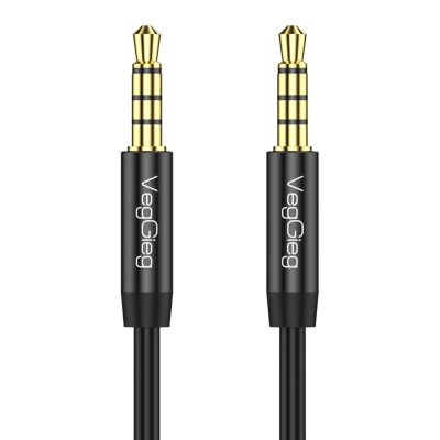 VegGieg 3.5mm Jack TRRS Hi-Fi AUX Mikrofon ve Ses Kablosu 1 Metre