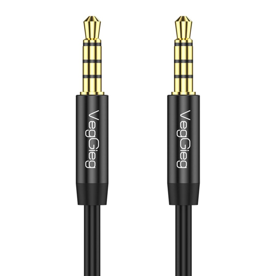 VegGieg 3.5mm Jack TRRS Hi-Fi AUX Mikrofon ve Ses Kablosu 1 Metre - 1
