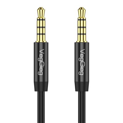 VegGieg 3.5mm Jack TRRS Hi-Fi AUX Mikrofon ve Ses Kablosu 2 Metre