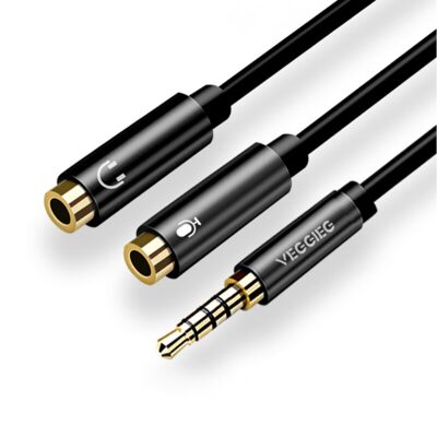 VegGieg 3.5mm Kulaklık ve Mikrofon Birleştirici Y Kablo