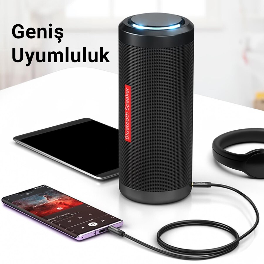Veggieg 3.5mm TRRS 4 Kutuplu Mikrofon Destekli Hi-Fi Stereo AUX Ses Kablosu Erkek to Erkek Jack 5 Metre - 5