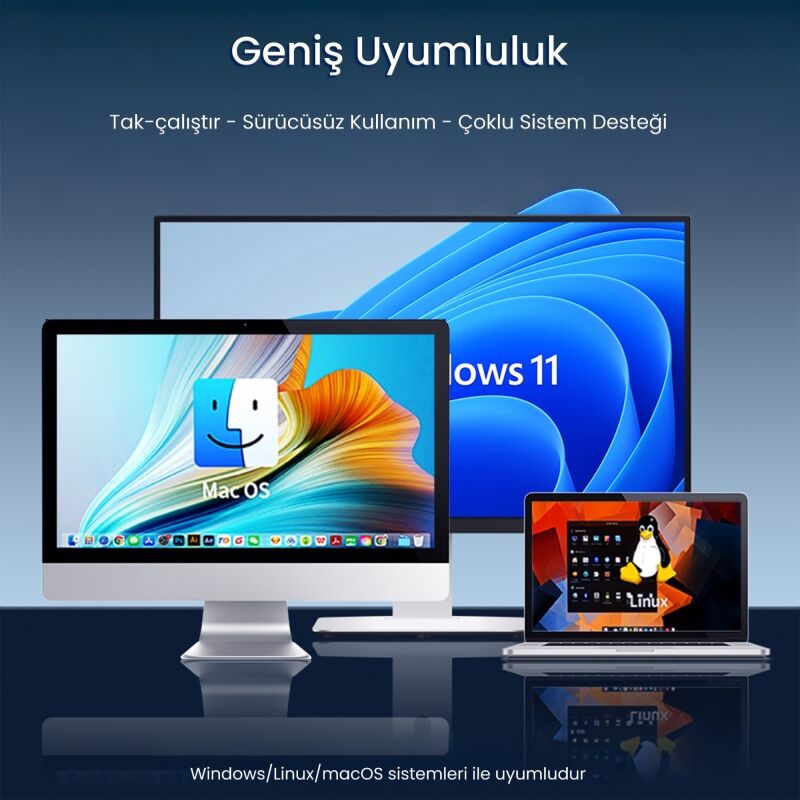 VegGieg 4 Portlu 10Gbps Type-C to 2*USB-A 2*Type-C USB 3.2 Gen2 USB Çoklayıcı Dönüştürücü Hub - 7