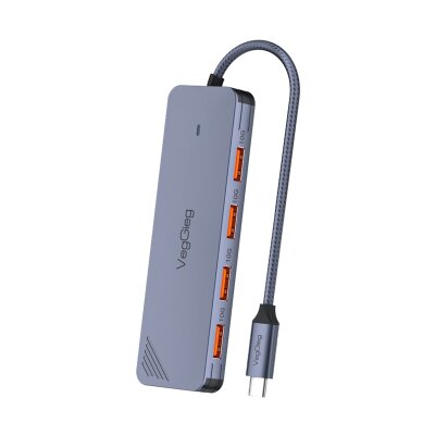 VegGieg 4 Portlu 10Gbps Type-C to 4*USB-A 3.2 Gen2 USB Çoklayıcı Dönüştürücü Hub