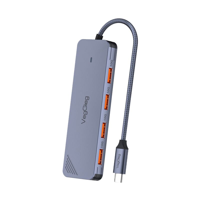 VegGieg 4 Portlu 10Gbps Type-C to 4*USB-A 3.2 Gen2 USB Çoklayıcı Dönüştürücü Hub - 1