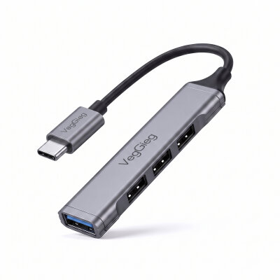 Veggieg 4 Portlu Type-C to USB 3.0 + 3*USB 2.0 Çoklayıcı Dönüştürücü USB Hub