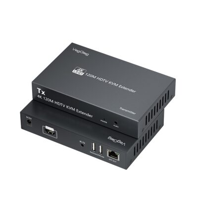 VegGieg 4K 30Hz HDMI KVM Extender 120 Metre CAT5E ve Cat6 HDMI Menzil Genişletici Uzatıcı