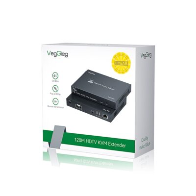 VegGieg 4K 30Hz HDMI KVM Extender 120 Metre CAT5E ve Cat6 HDMI Menzil Genişletici Uzatıcı - 7