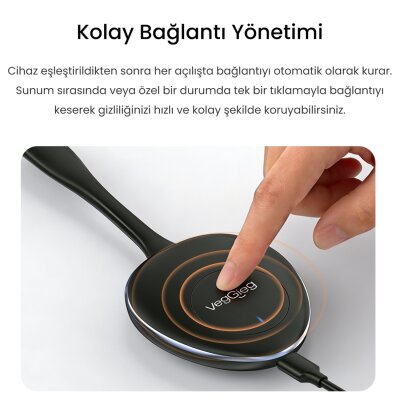 VegGieg 4K 30Hz Kablosuz HDMI VGA Görüntü ve Ses Aktarıcı Wireless Ekran Yansıtma Adaptörü Verici Alıcı Set - 2