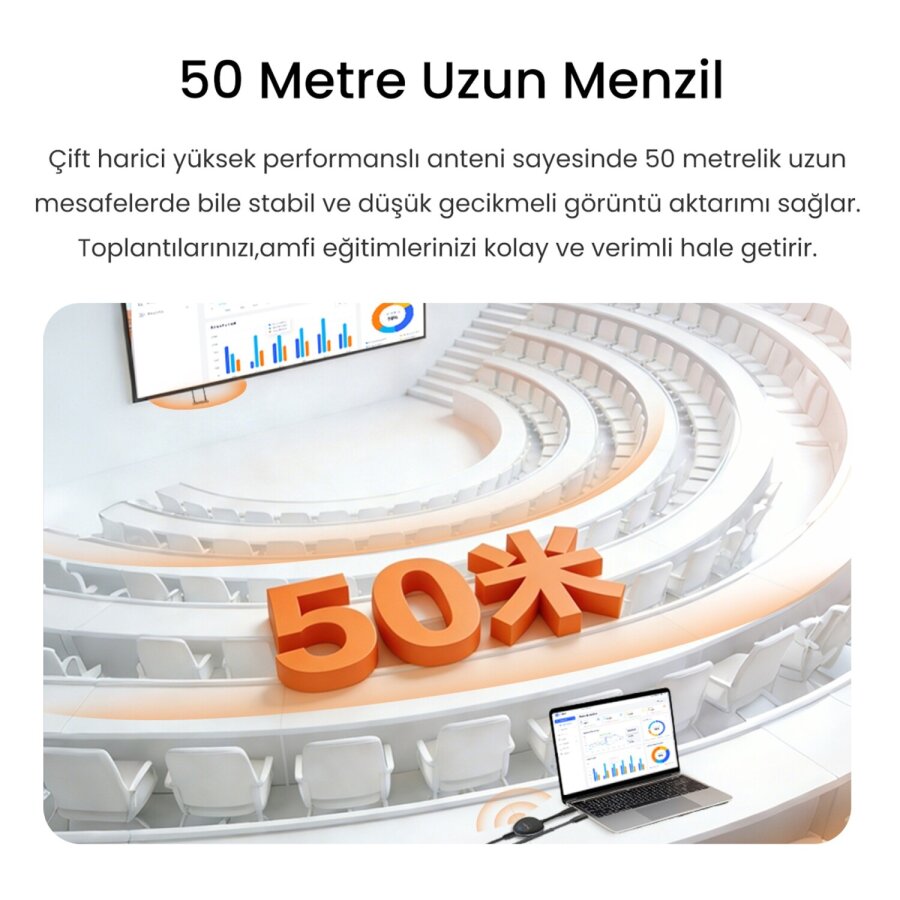 VegGieg 4K 30Hz Kablosuz HDMI VGA Görüntü ve Ses Aktarıcı Wireless Ekran Yansıtma Adaptörü Verici Alıcı Set - 3