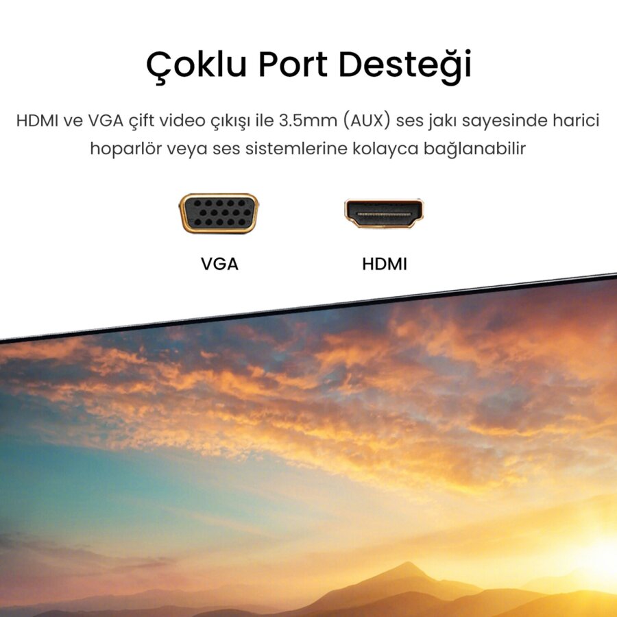 VegGieg 4K 30Hz Kablosuz HDMI VGA Görüntü ve Ses Aktarıcı Wireless Ekran Yansıtma Adaptörü Verici Alıcı Set - 4