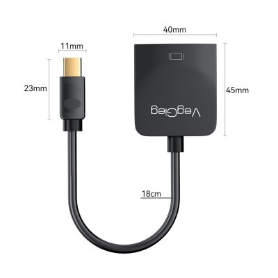Veggieg 4K 30Hz Mini DisplayPort (DP) Erkek to HDMI Dişi Aktif Çevirici Dönüştürücü Adaptör Kablo - 3