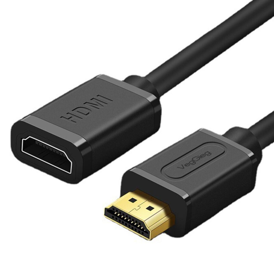 VegGieg 4K 60Hz Dişi Erkek HDMI 2.0 Uzatma Kablosu 2 Metre - 1