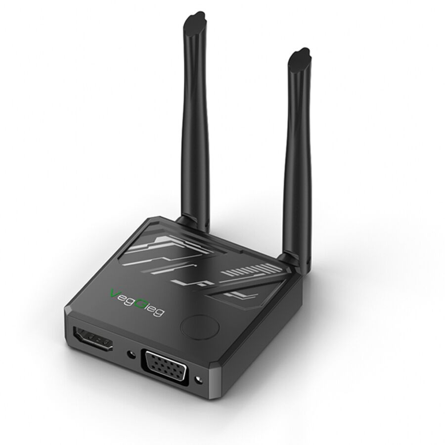 Veggieg 4K HDMI VGA 2.4 / 5Ghz Wireless Kablosuz Görüntü ve Ses Aktarım Cihazı Miracast Chromecast Airplay Dongle - 1