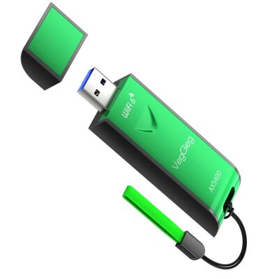 VegGieg 5400 Mbps 2.4GHz/5Ghz/6GHz Tri Band Alıcı Verici USB Wifi 6 Adaptör - 1