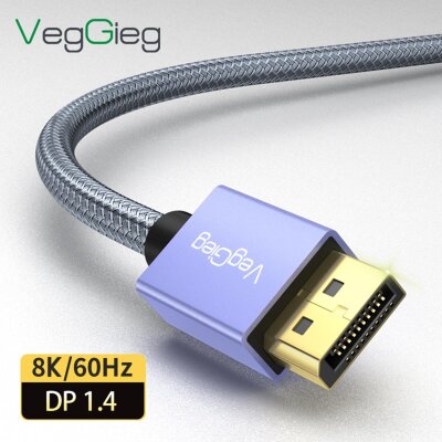 VegGieg 8K/60Hz 4K/165Hz 2K/240Hz DisplayPort 1.4 Kablo 2 Metre - 2