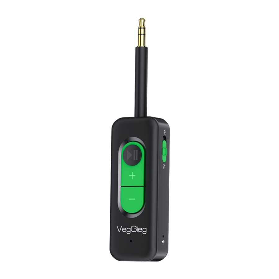Veggieg Aux Bluetooth 5.4 Transmitter & Receiver Kablosuz Ses Alıcı Verici Adaptörü Araç Kiti AptX - 1