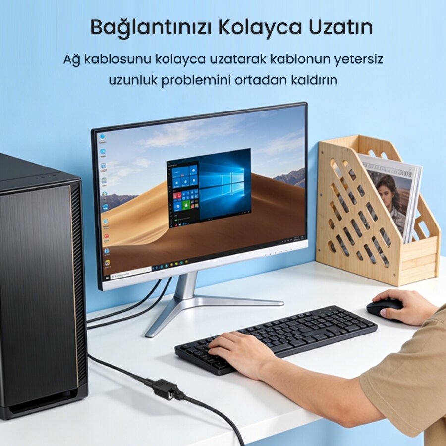VegGieg Cat6 1000Mbps Gigabit FTP RJ45 Ethernet Ağ Uzatma Kablosu 5 Metre - 2