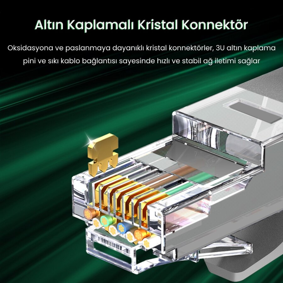 VegGieg CAT6e 1000Mbps UTP RJ45 Gigabit Ethernet Kablosu 1 Metre - 5