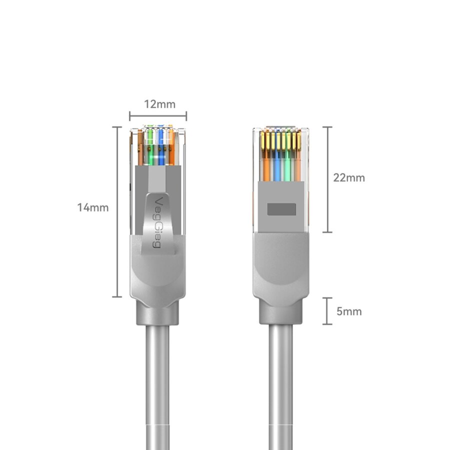 VegGieg CAT6e 1000Mbps UTP RJ45 Gigabit Ethernet Kablosu 3 Metre - 8