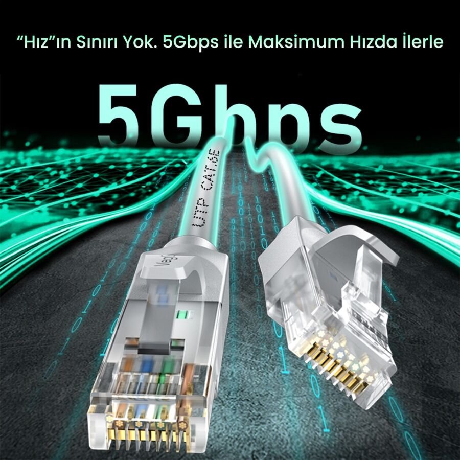 VegGieg CAT6e 1000Mbps UTP RJ45 Gigabit Ethernet Kablosu 5 Metre - 2
