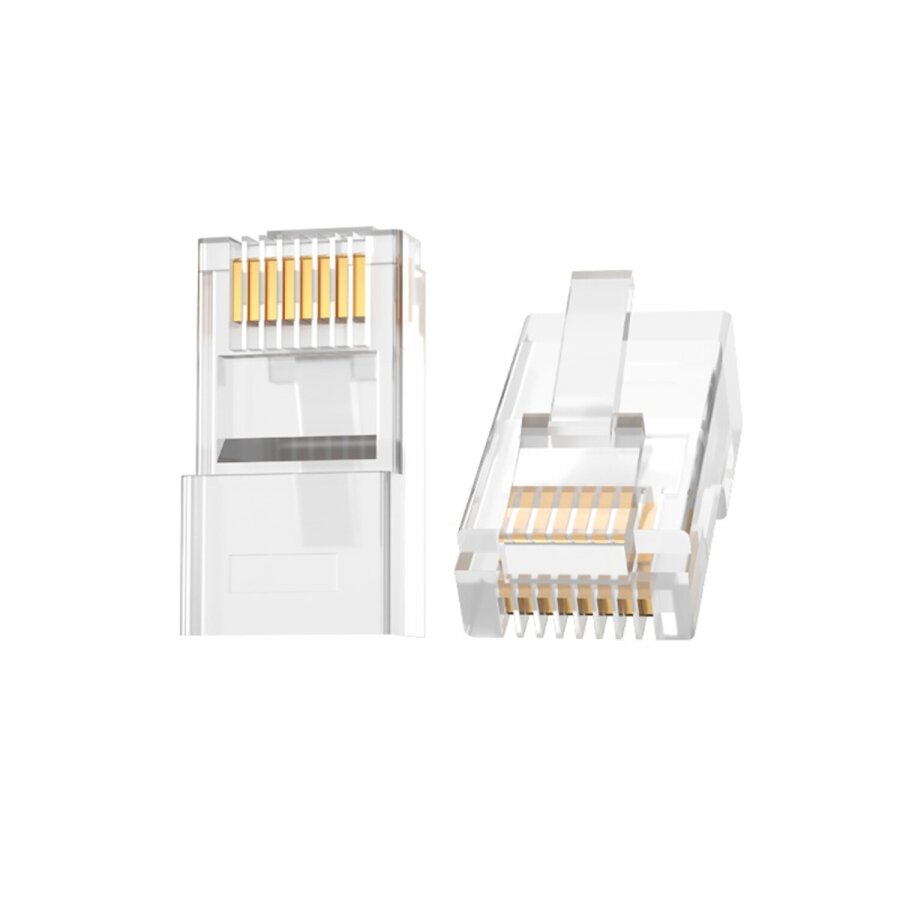 VegGieg Cat6e RJ45 Jack 8P8C Ethernet Konnektörü Altın Kaplama 102 Adet - 1
