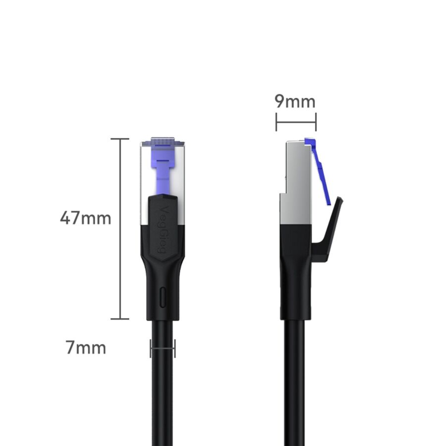 VegGieg CAT7 10Gbps Gigabit 600Mhz FTP RJ45 Ethernet Kablosu 1 Metre - 7
