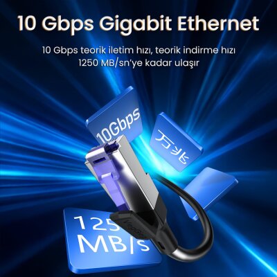 VegGieg CAT7 10Gbps Gigabit 600Mhz FTP RJ45 Ethernet Kablosu 10 Metre - 4