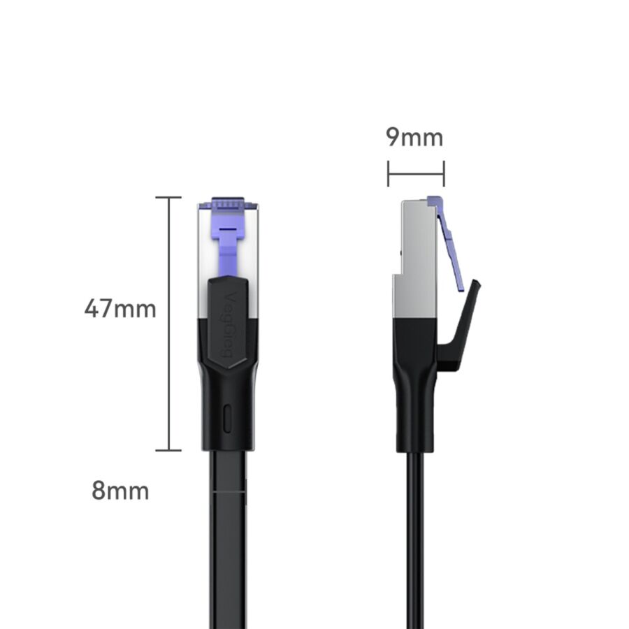 VegGieg CAT7 10Gbps Gigabit 600Mhz FTP RJ45 Flat Ethernet Kablosu 1.5 Metre - 7
