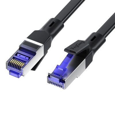 VegGieg CAT7 10Gbps Gigabit 600Mhz FTP RJ45 Flat Ethernet Kablosu 1.5 Metre