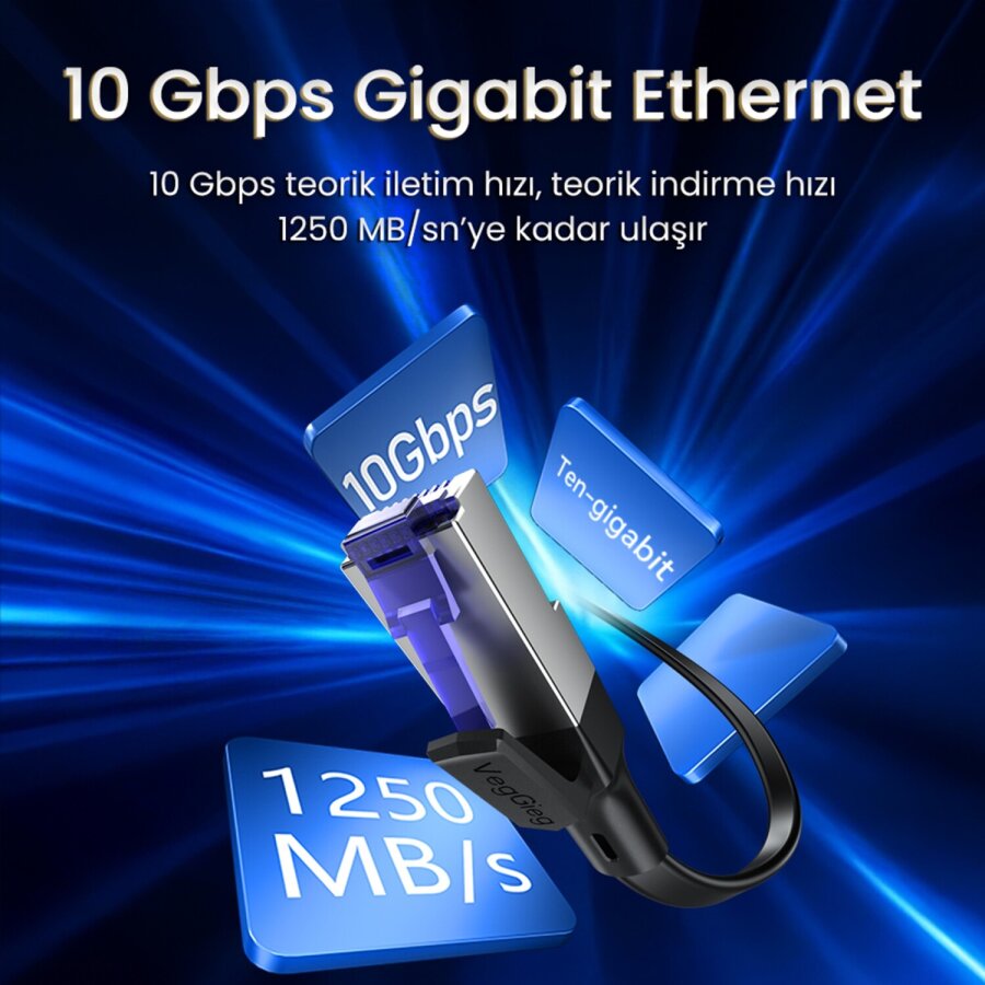 VegGieg CAT7 10Gbps Gigabit 600Mhz FTP RJ45 Flat Ethernet Kablosu 5 Metre - 4