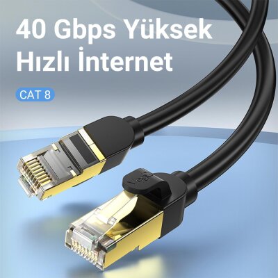 VegGieg CAT8 40Gbps 2000Mhz STP RJ45 Ethernet Kablosu 1 Metre - 4