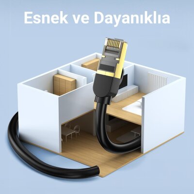 VegGieg CAT8 40Gbps 2000Mhz STP RJ45 Ethernet Kablosu 1 Metre - 5