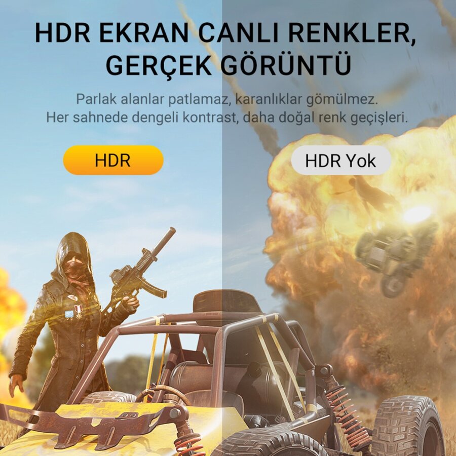 Veggieg DisplayPort DP to HDMI Çevirici Kablo 8K@60Hz 4K@240Hz 48Gbps HDR Destekli Örgülü Adaptör Kablo 2 Metre - 3