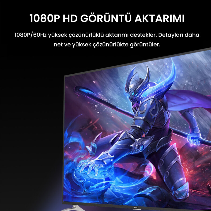 Veggieg DisplayPort (DP) to VGA Full HD 1080P 60Hz Çevirici Dönüştürücü Adaptör - 3