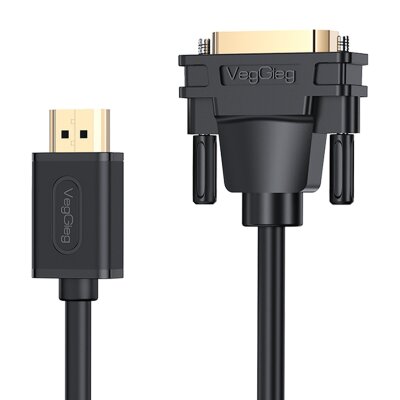VegGieg DVI 24+1 to HDMI 2K Dönüştürücü Monitör Kablosu 1 Metre 