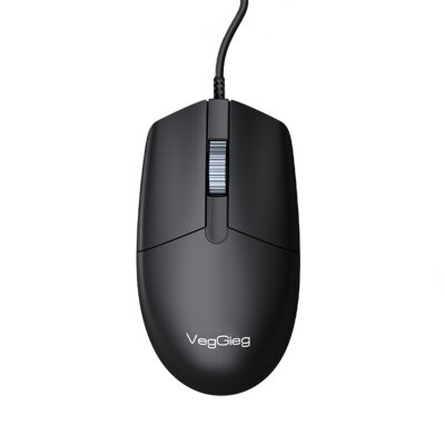 VegGieg G005 Optik 3 Tuşlu Sağ ve Sol Elle Kullanıma Uygun USB Kablolu Mouse Siyah