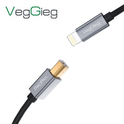 VegGieg Lightning to MIDI USB-B iPhone iPad Uyumlu Müzik Enstrüman Kablosu - 2