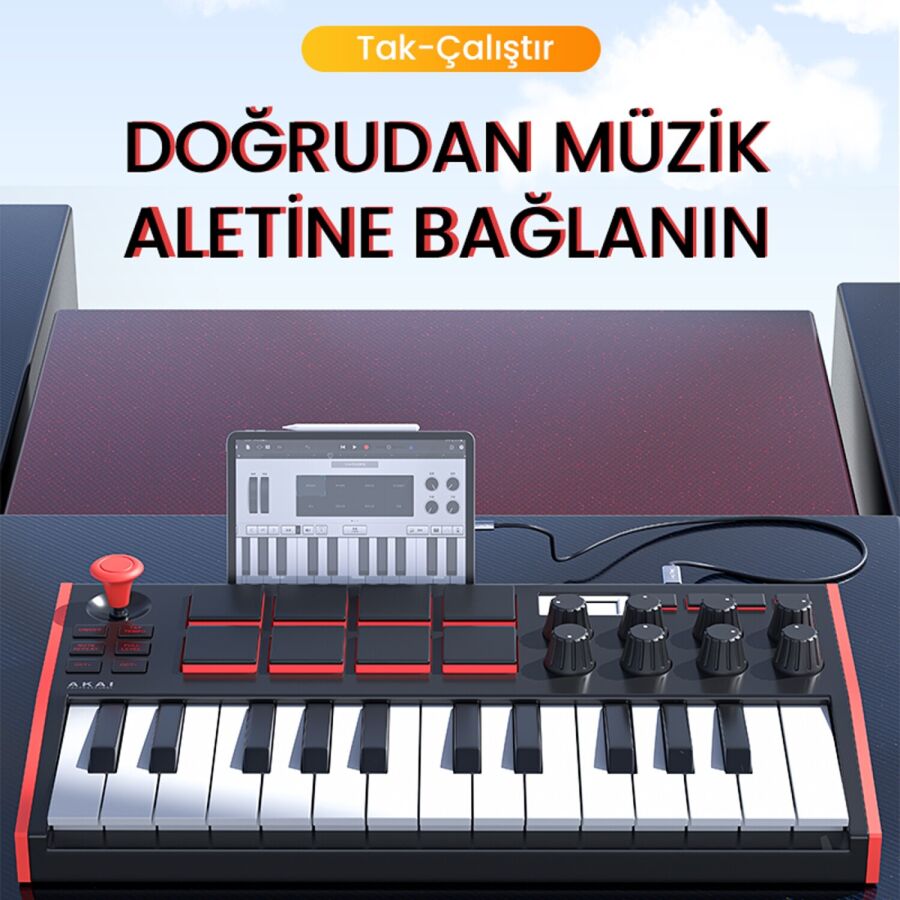 VegGieg Lightning to MIDI USB-B iPhone iPad Uyumlu Müzik Enstrüman Kablosu - 6